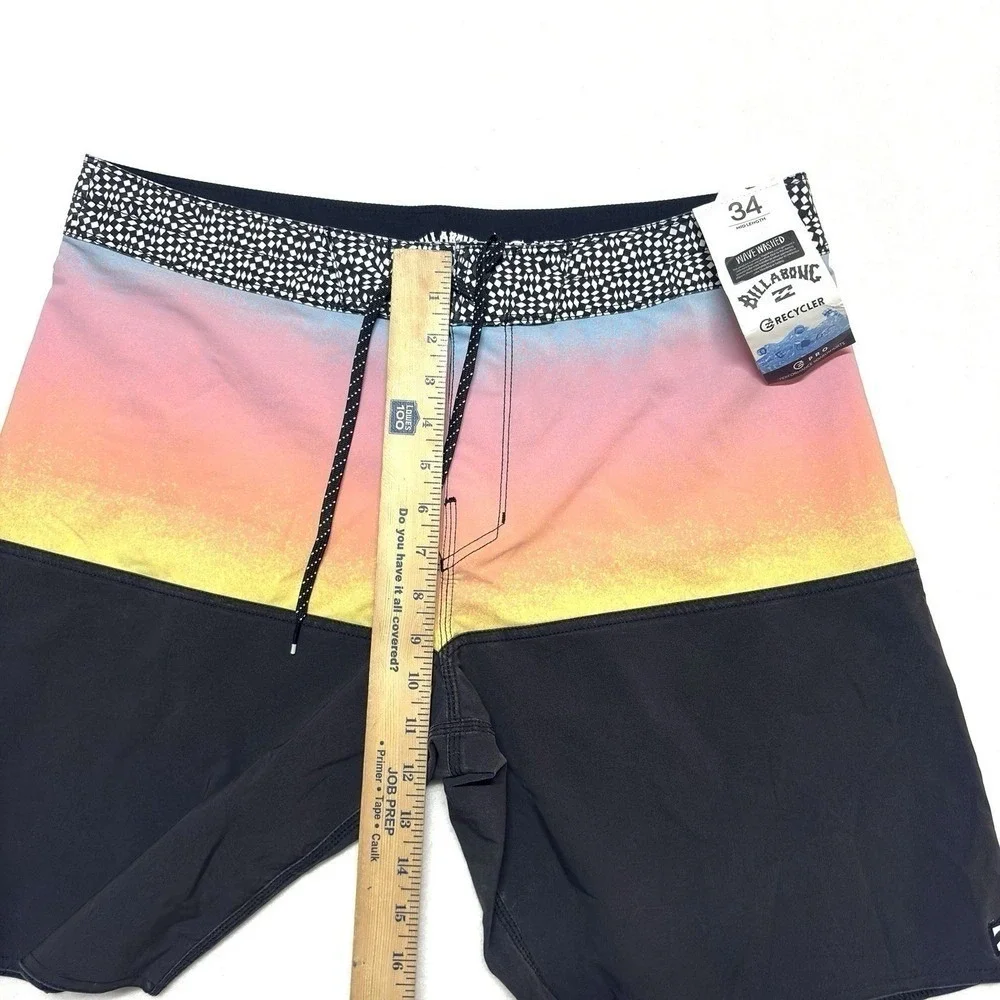 NWT Billabong‎ Fifty50 Board Shorts Men 34 Swim Trunks Recycler Stretch Colorful